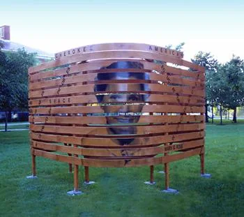No freely licensed photograph of Mary Golda Ross is available. Shown instead: Lawrence Kinney's sculpture "Mary G. Ross: Scientist, Engineer, Cherokee-American".